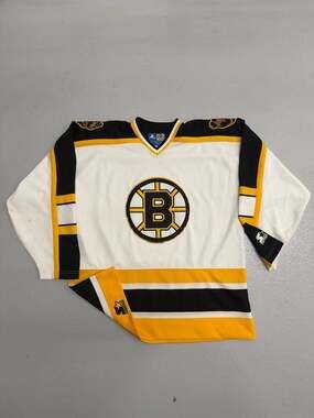 Vintage 1990s Starter Boston Bruins NHL Away Hockey Jersey